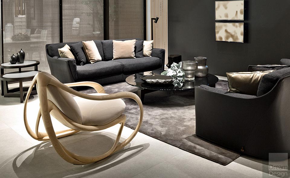 Poltrona MOVE e divani VITTORIA Giorgetti