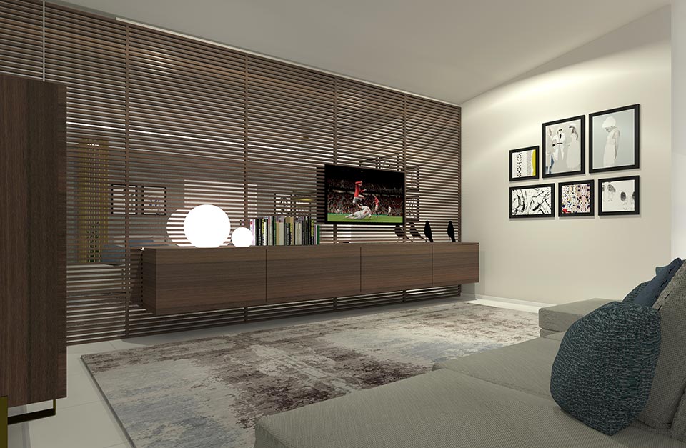 Rendering 3D soggiorno - Arch. Serena Carlucci