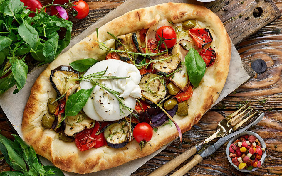 Pinsa alle verdure