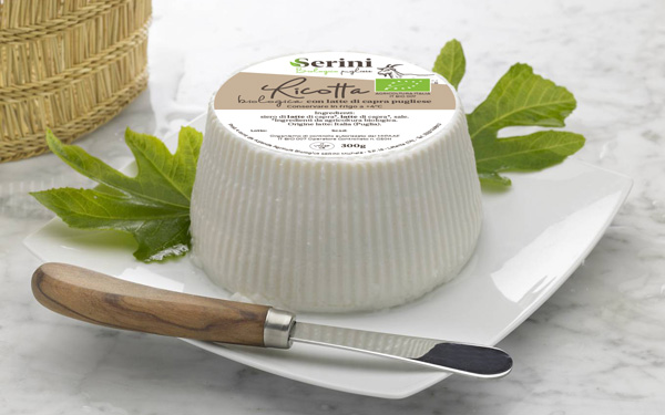 Etichetta ricotta - Serini - Biologico Pugliese