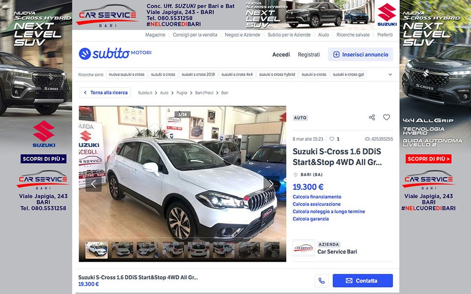 Skin Car Service Suzuki Subito.it 2022