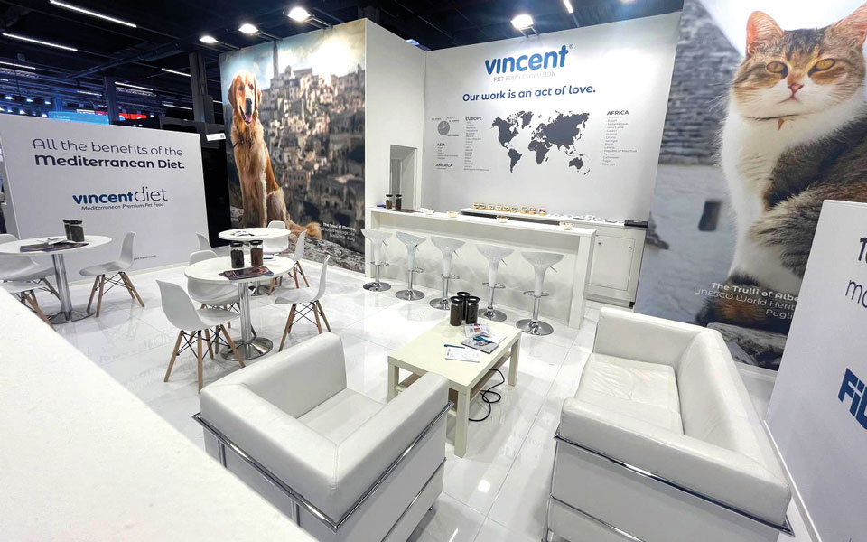 Progettazione stand fieristico Vincent Pet Food - Interzoo